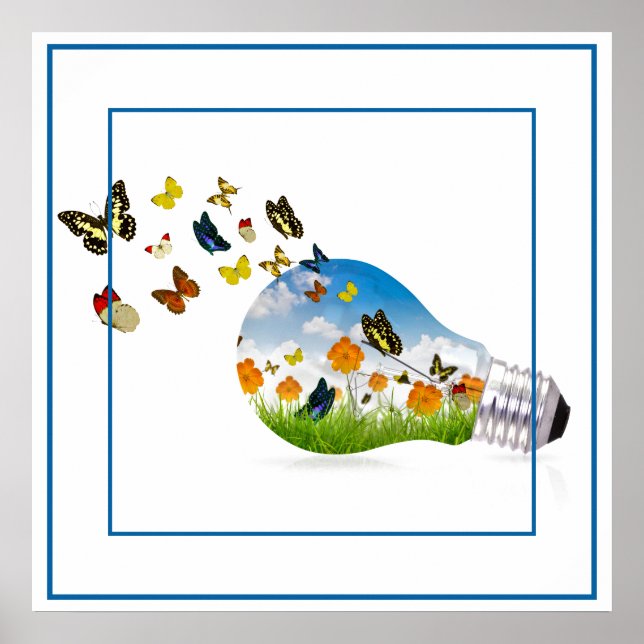 Poster-Butterflies 24" x 24" Poster (Front)