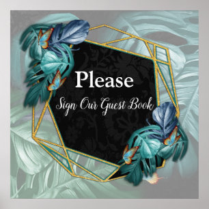 Poster Butterflies of Paradise/Tropical Turquoise Splash