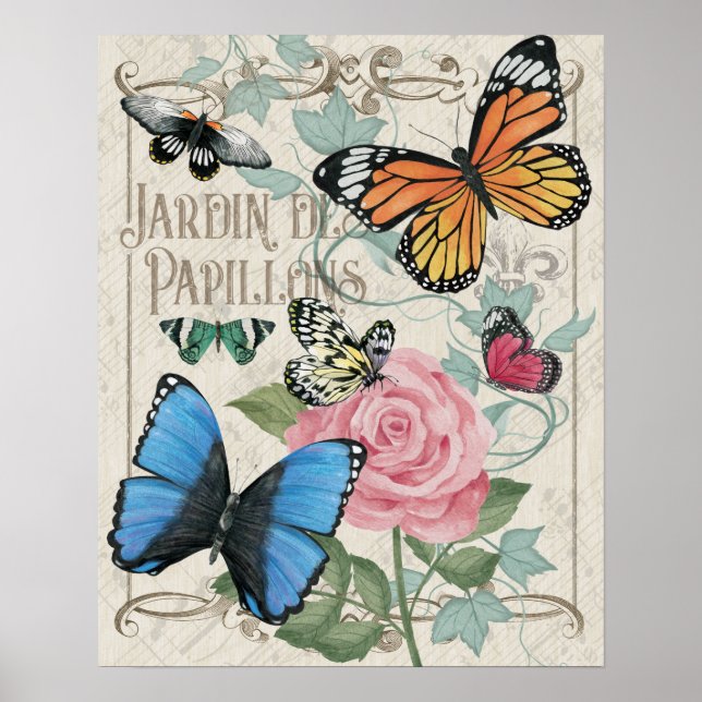 Poster Butterfly Botanical Garden, Garden des Papillons (Devant)