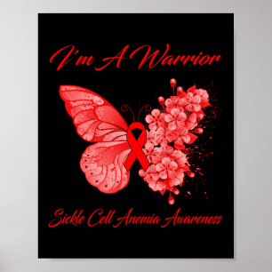 Poster Butterfly I'm A Warrior Sickle Cell Anemia