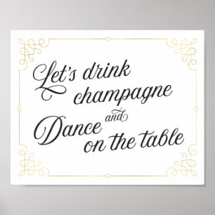 Poster Buvons du champagne & dansons sur l'affiche de la 