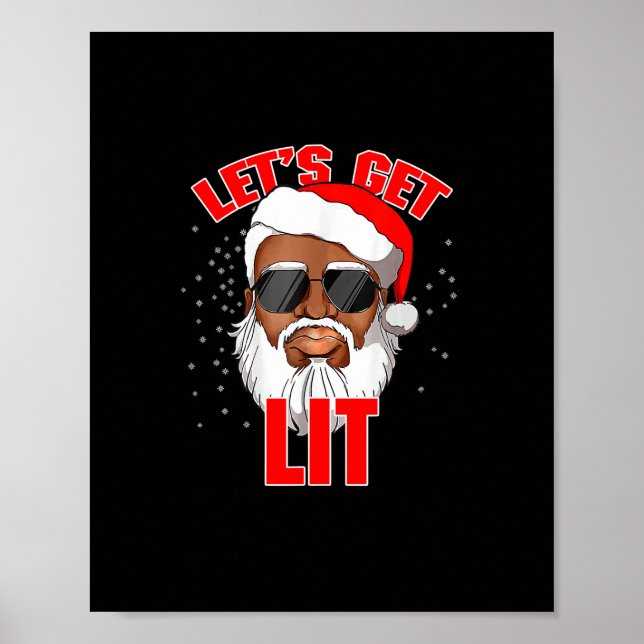 Poster Buvons Lit Feu de Noël du Père Noël (Devant)