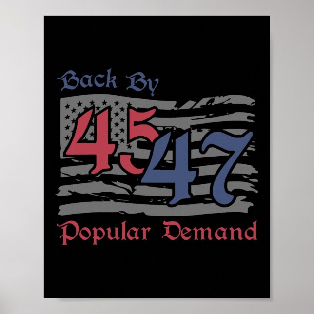 Poster By 45 47 Popular Demand Funny America Flag Tr (Devant)