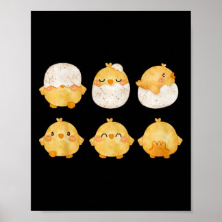 Poster By Chicks Hatching From Eggs Cute Little Chickens 