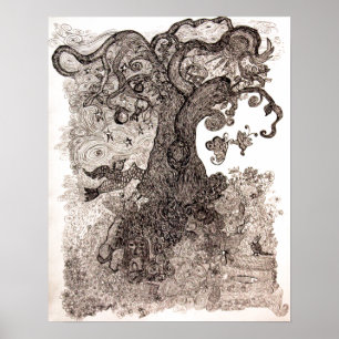 Poster by Debbie Davidsohn "Mystical Forest"