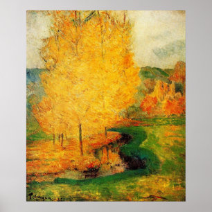 Poster By the Stream, Automne - Paul Gauguin - c1885