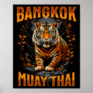 Poster Byngkok Thaïlande Muay Thai Arts Martiaux Kickboxi