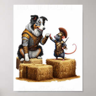 Poster Byrn Hunt Lover - Rat guerrier Bleu Merle Tri Bord
