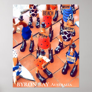 Poster Byron Bay Australie voyage vintage insolite