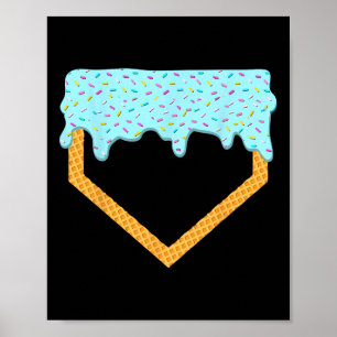 Poster Bysebyll Drip Boys Home Plate Crème Glacée Sport J