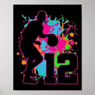 Poster Bysketbyll 12e anniversaire C'est mon anniversaire