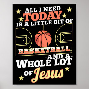 Poster Bysketbyll And Jesus - Fun Christian Bysketbyller