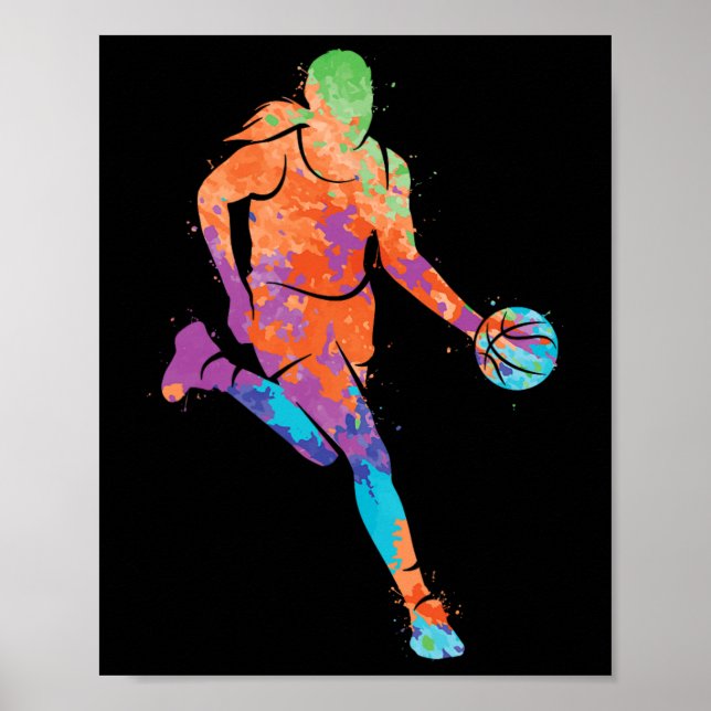 Poster Bysketbyll Joueuse Fille Enfants Femmes Filles Bys (Devant)