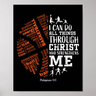 Poster Bysketbyll Sayings Christian Verse Ado Garçons Enf