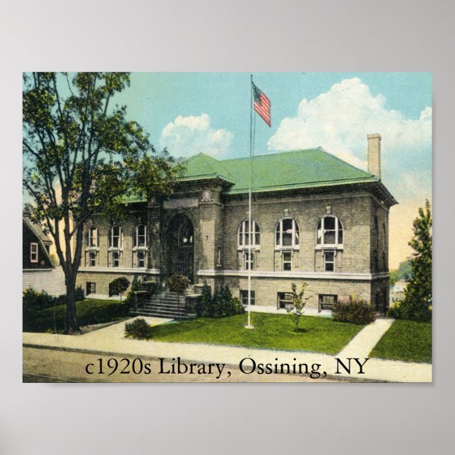 Poster c1920s Library, Ossining, New York (Devant)