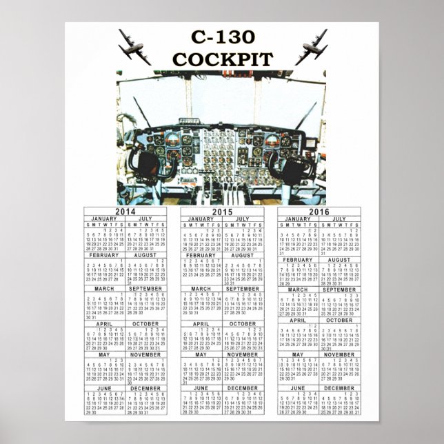 POSTER C-130 COCKPIT (Devant)