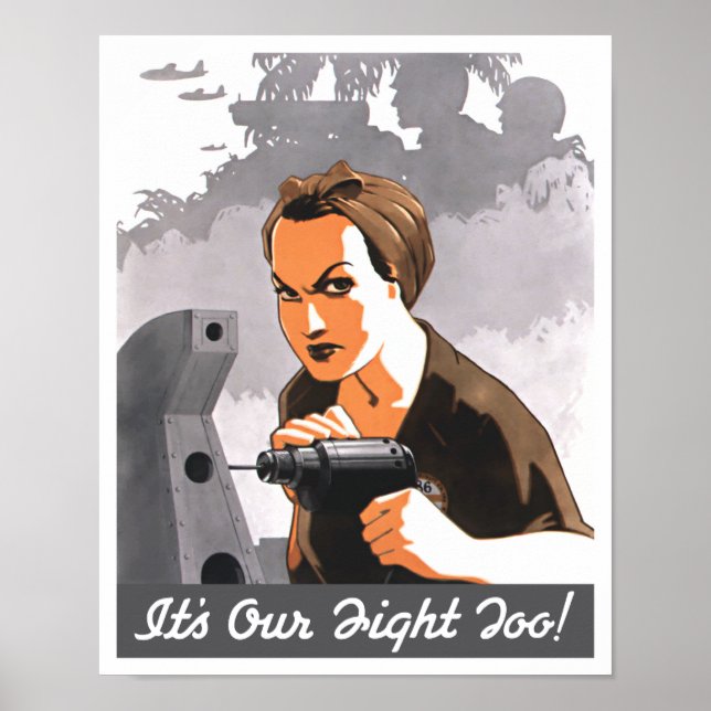 Poster C’est aussi notre combat — Rosie Le Riveter (Devant)