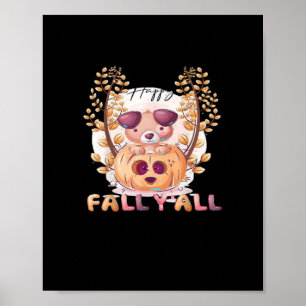 Poster C’est automne Y’all Citrouille automne Halloween C