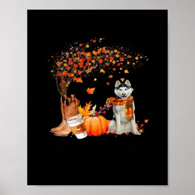 Poster C’est l’automne Y’all Dog Thanksgiving Halloween A (Devant)