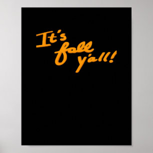 Poster C’est l’automne Y’all Style esthétique simple