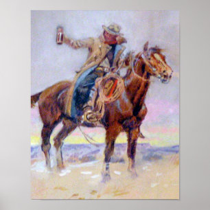 Poster C.M. Cowboy occidental de Russell