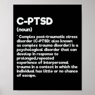 Poster C-ptsd Définition Sensibilisation au stress Posttr