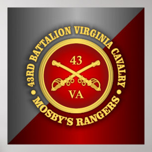 Poster C.S. -43e Bataillon Virginia Cavalry (Mosby)
