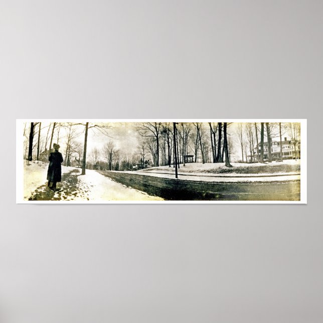 Poster Ca. 1900 Highland Short Hills NJ Panorama (Devant)
