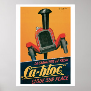 Poster Ca-bloc" Racing Car Art Vintage Imprimer l'affiche