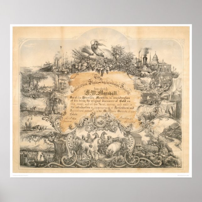 Poster CA. Certificat de société agricole (0058A) (Devant)