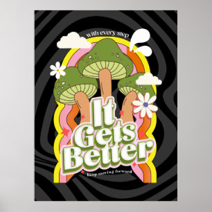 Poster Ça devient mieux   Personnalisation de Good Vibes 