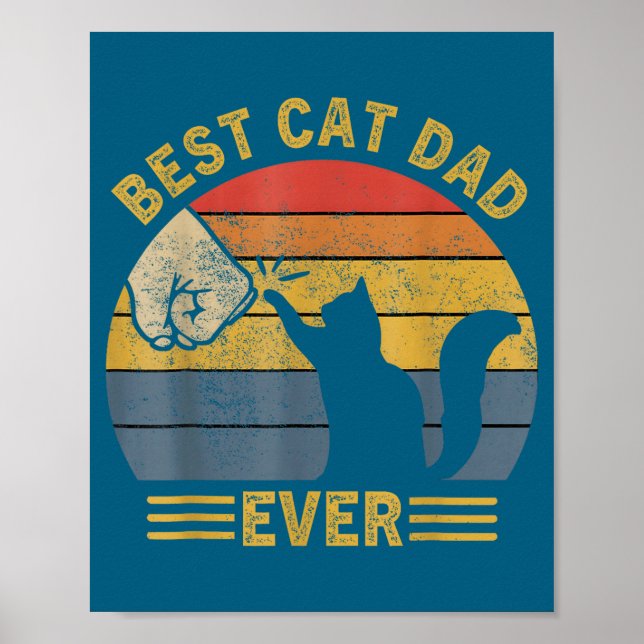 Poster Ca Men Cat Dad Ever Funny Cat Lover Gift  (Devant)