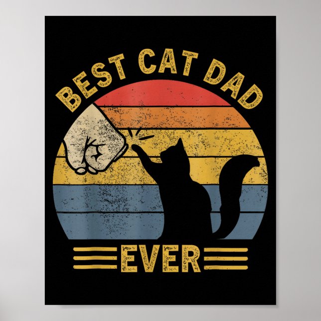 Poster Ca Men Cat Dad Ever Funny Cat Lover Gift  (Devant)