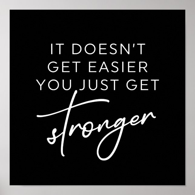 Poster Ça ne devient pas plus facile de se renforcer (Devant)