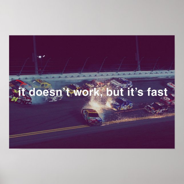 Poster Ça ne marche pas, mais c'est rapide (Devant)