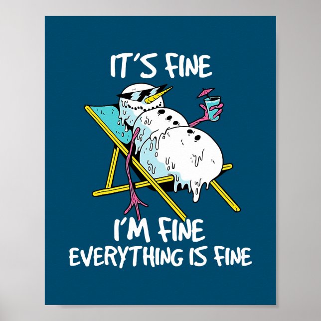 Poster Ça va, je vais bien faire fondre Snowman Summer (Devant)