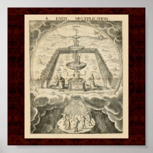 Poster Cabala et Alchymia : Illustration 1663 alchimique