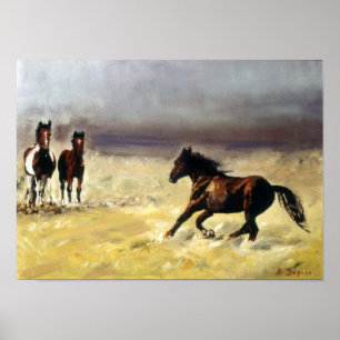Poster Caballos Salvajes/Cabalos salvax/Chevaux sauvages