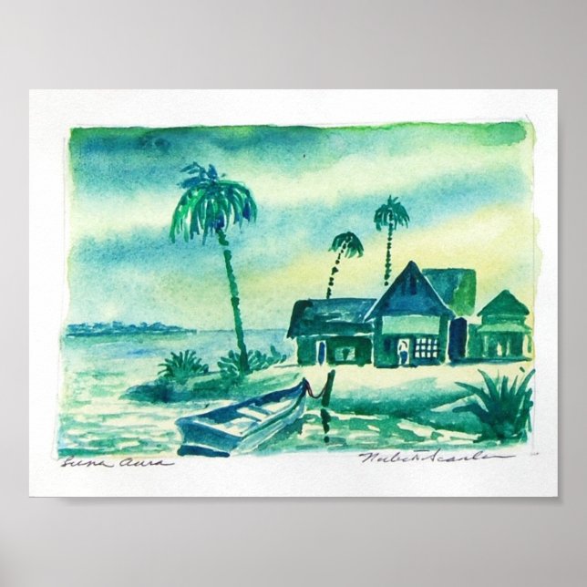 Poster cabanes de plage (Devant)