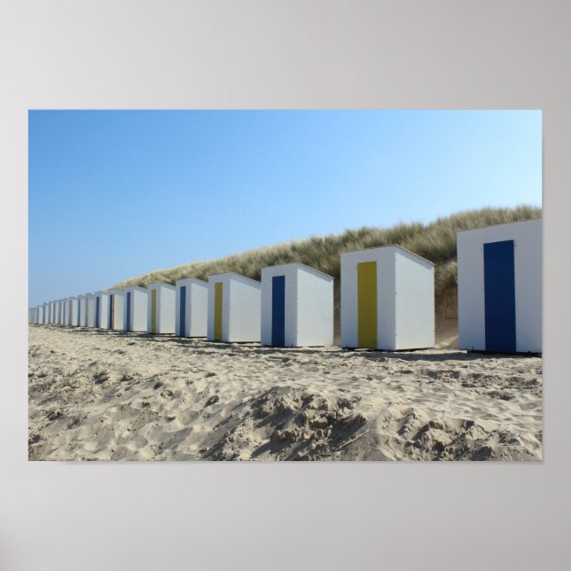 Poster Cabanes de plage, Cadzand-Bad, Pays-Bas (Devant)