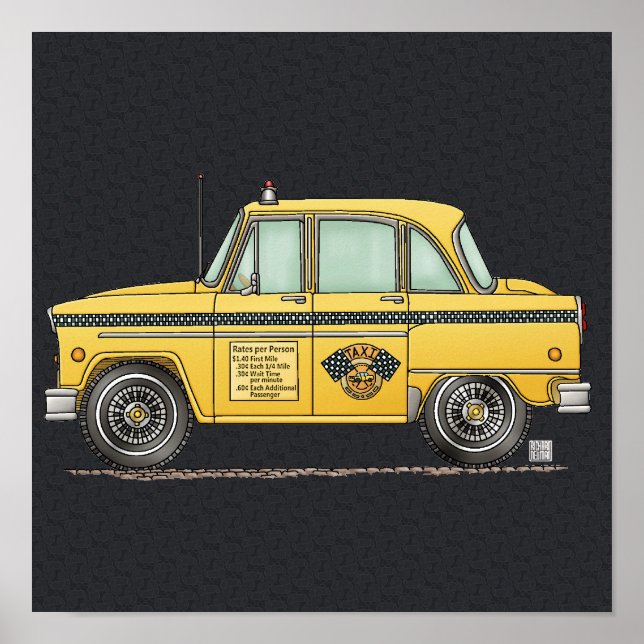 Poster Cabine de taxi (Devant)
