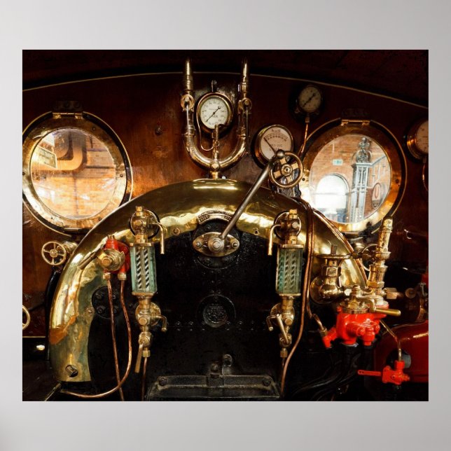 Poster Cabine du moteur à vapeur (Devant)