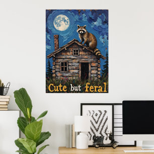 Poster Cabine Dweller : Une perche nocturne de Raccoon