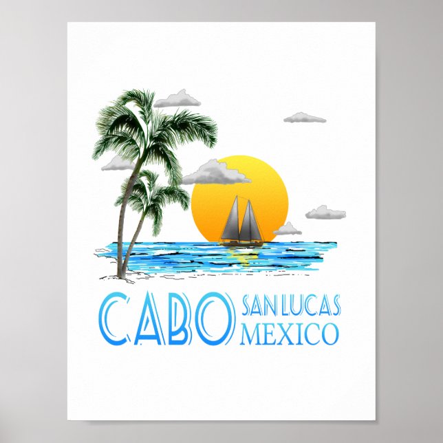 Poster Cabo à voile tropical San Lucas Mexique (Devant)