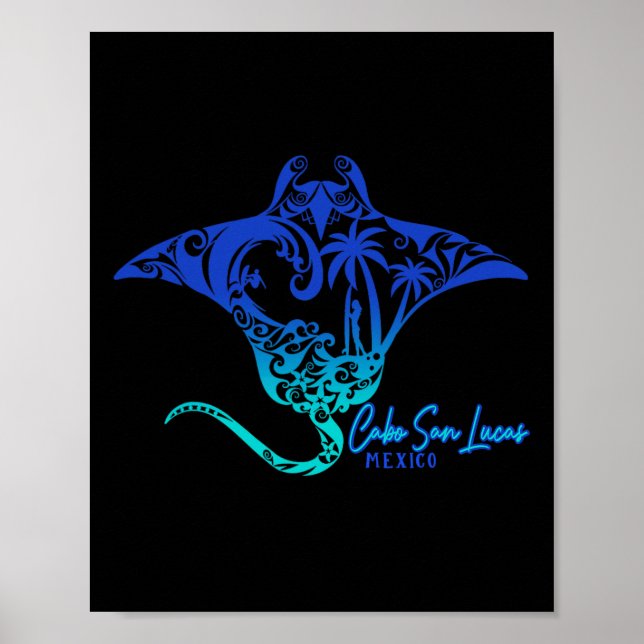 Poster Cabo San Lucas Sea Stingray Mexique Famille Corres (Devant)