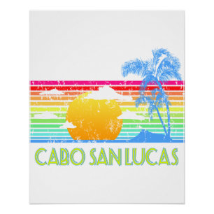 Poster Cabo Tropical vintage San Lucas