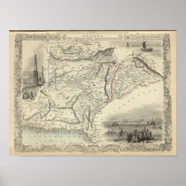 Poster Cabool, le Pendjab et le Belochistan (Devant)