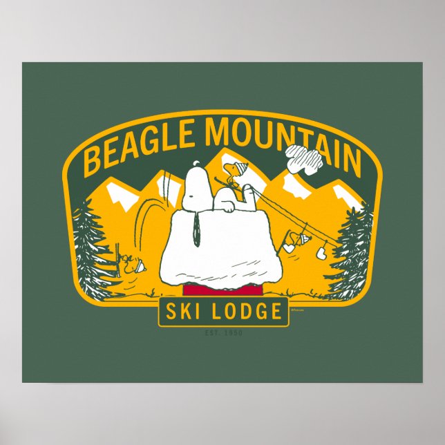 Poster cacahuètes | Beagle Mountain Ski Lodge (Devant)