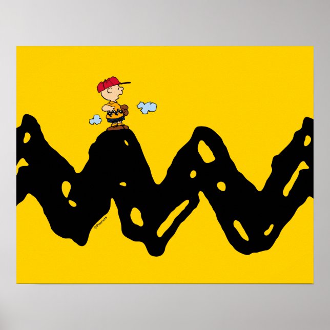 Poster cacahuètes | Charlie Baseball Brown (Devant)