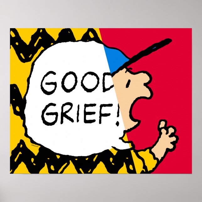 Poster cacahuètes | Charlie Brown Bon Grief Half & Half (Devant)